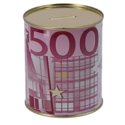 Spaarpotten></noscript> Spaarpot met eurobiljet assorti 10X10X12 cm