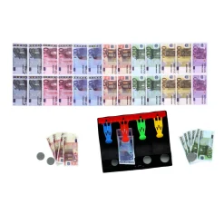 Meisjes|Winkelspeelgoed></noscript> Speelgeld deluxe set munten & biljetten Euro's en Dollars assorti