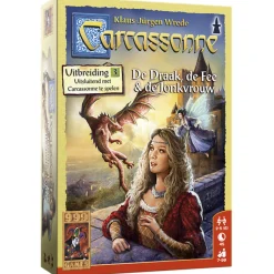 Familiespellen>999-games Spel Carcassonne Uitbreiding Draak Fee  en de Jonkvrouw
