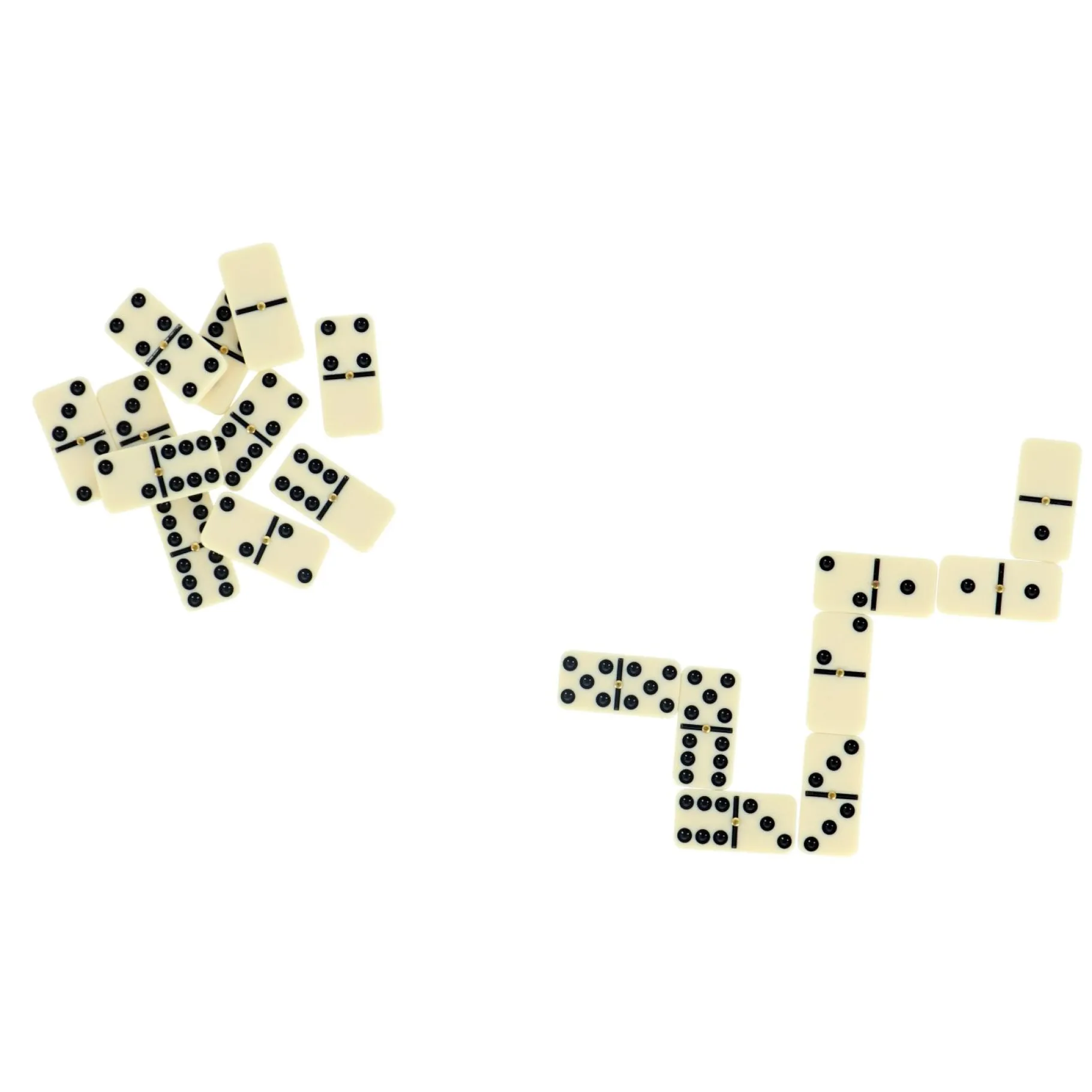 Familiespellen> Spel Domino Hout Dubbel 6 In Kist