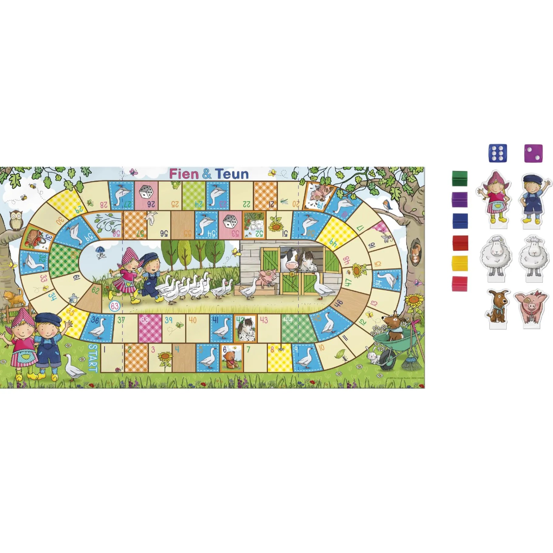 Bordspellen>Fien En Teun Spel Ganzenbord