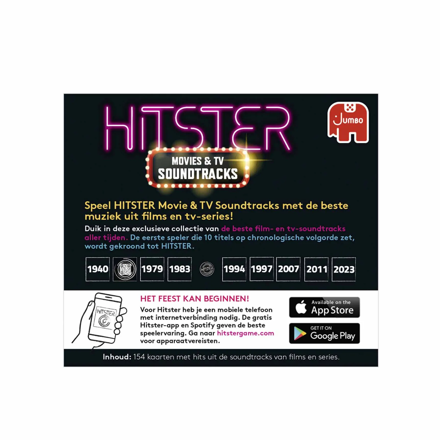 Familiespellen>Jumbo Spel Hitster Movies + Soundtracks Uitbreiding