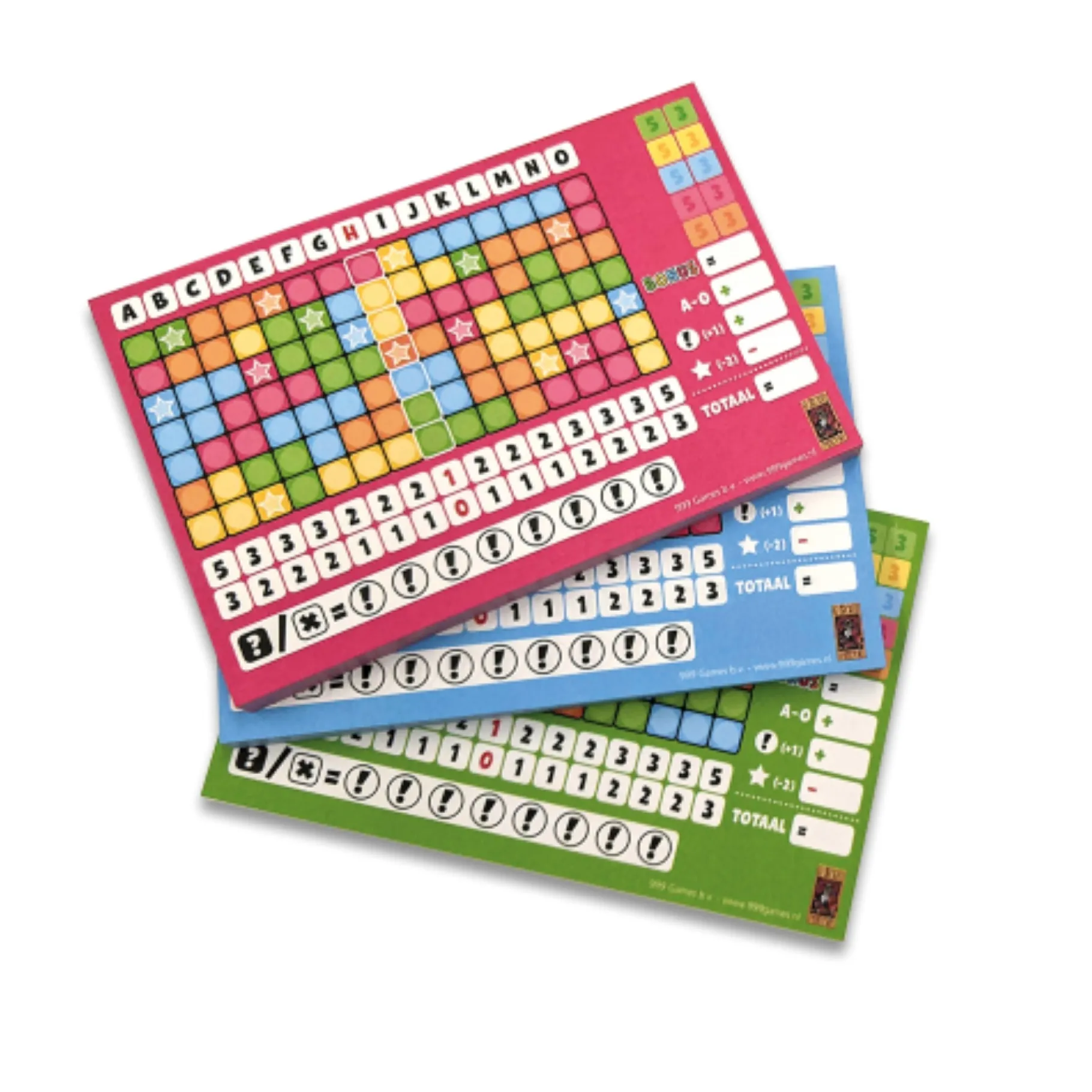 Spel Accessoires>999-games Spel Keer op Keer Scoreblok 3 Stuks Level 5,6,7 Level 5, 6 En 7