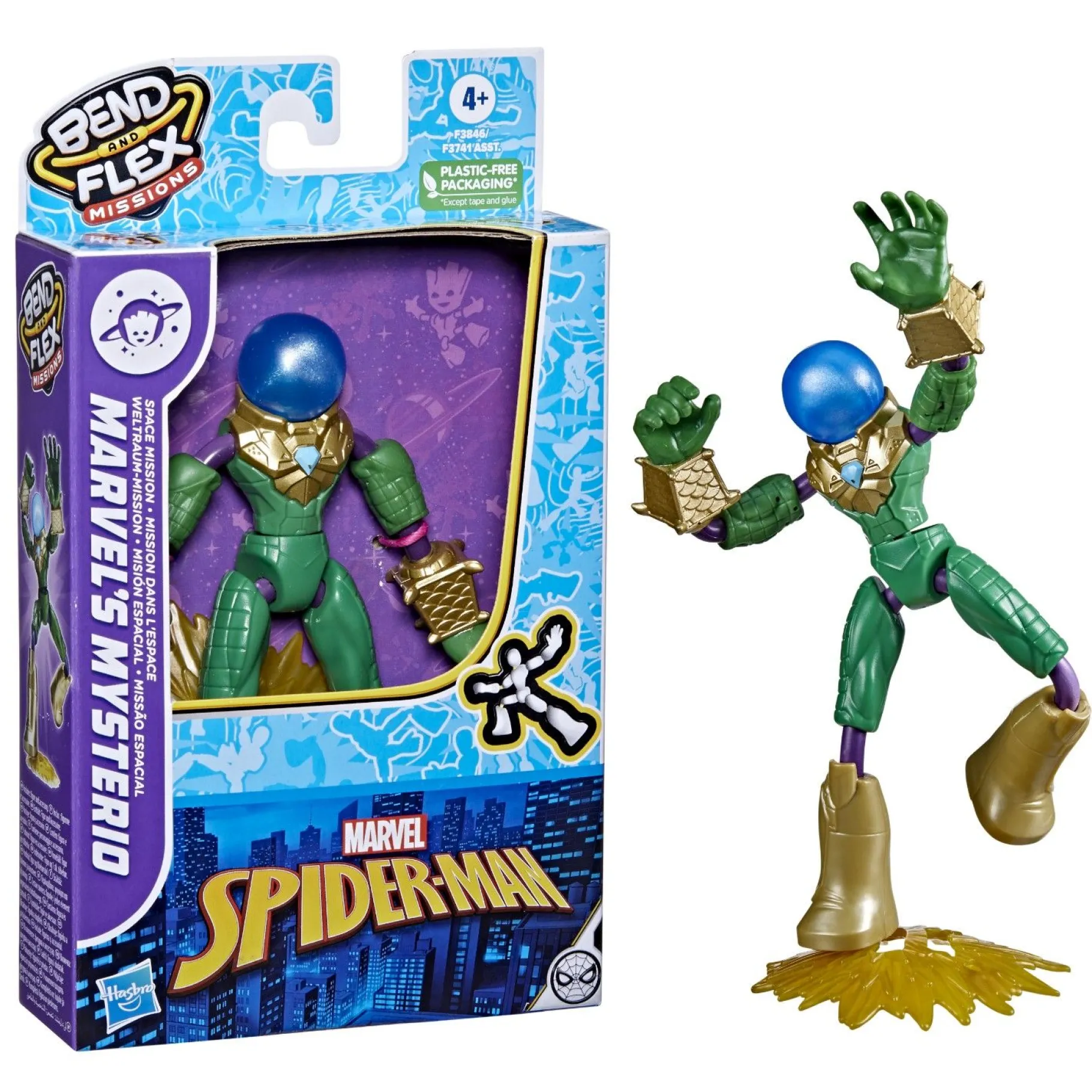 Jongens|Actiefiguren>Hasbro Spiderman Bend N Flex Space Mission Figuren Assorti