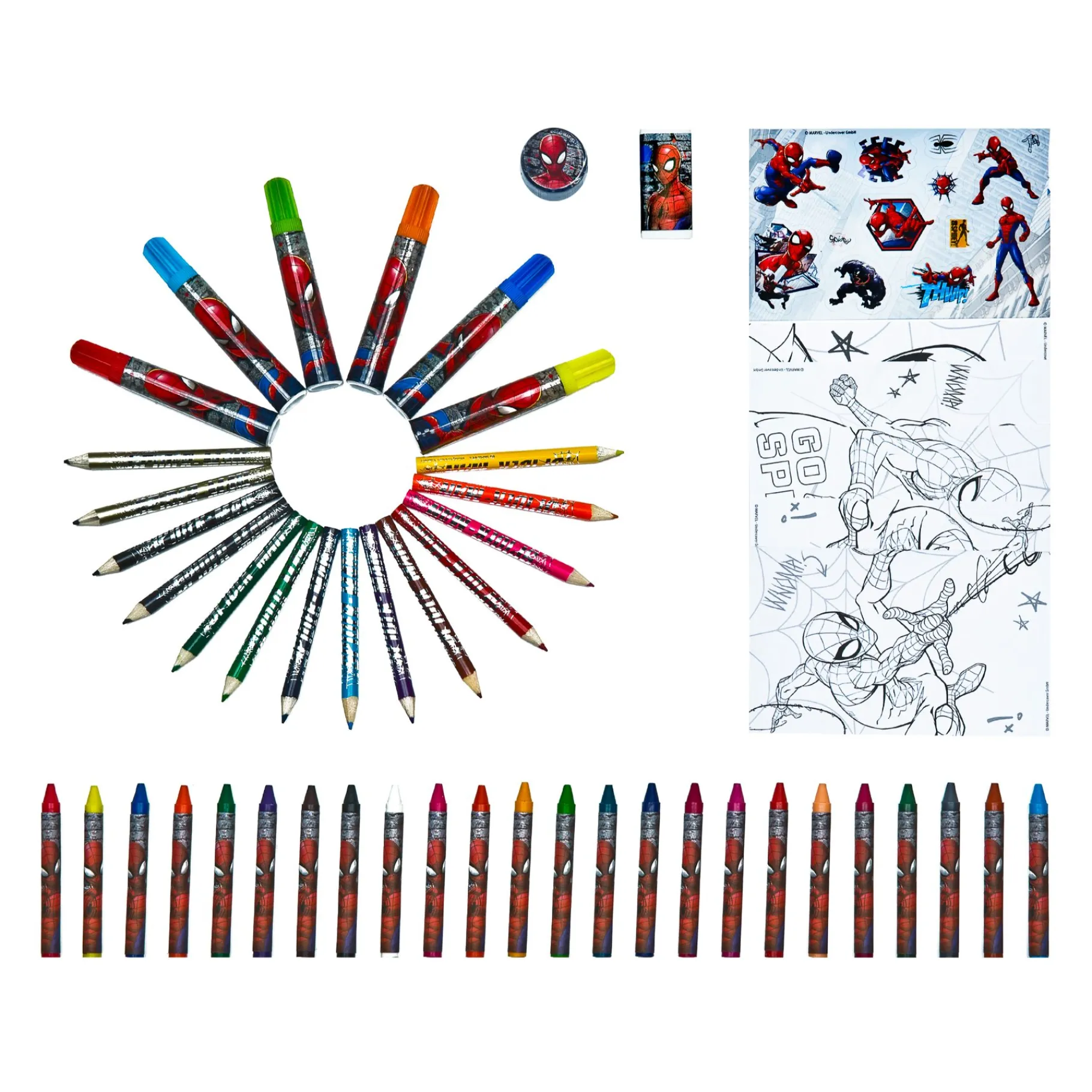 Tekenen / Kleuren> Spider-Man Kleurkoffer 51-delig