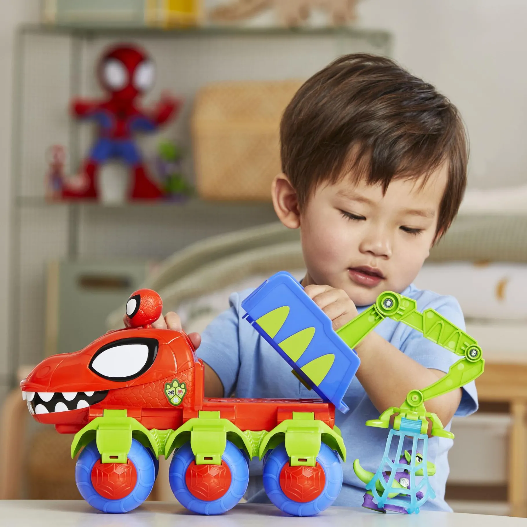 Speelsets|Jongens> Spidey And Friends Dino Webs Team Vehicle