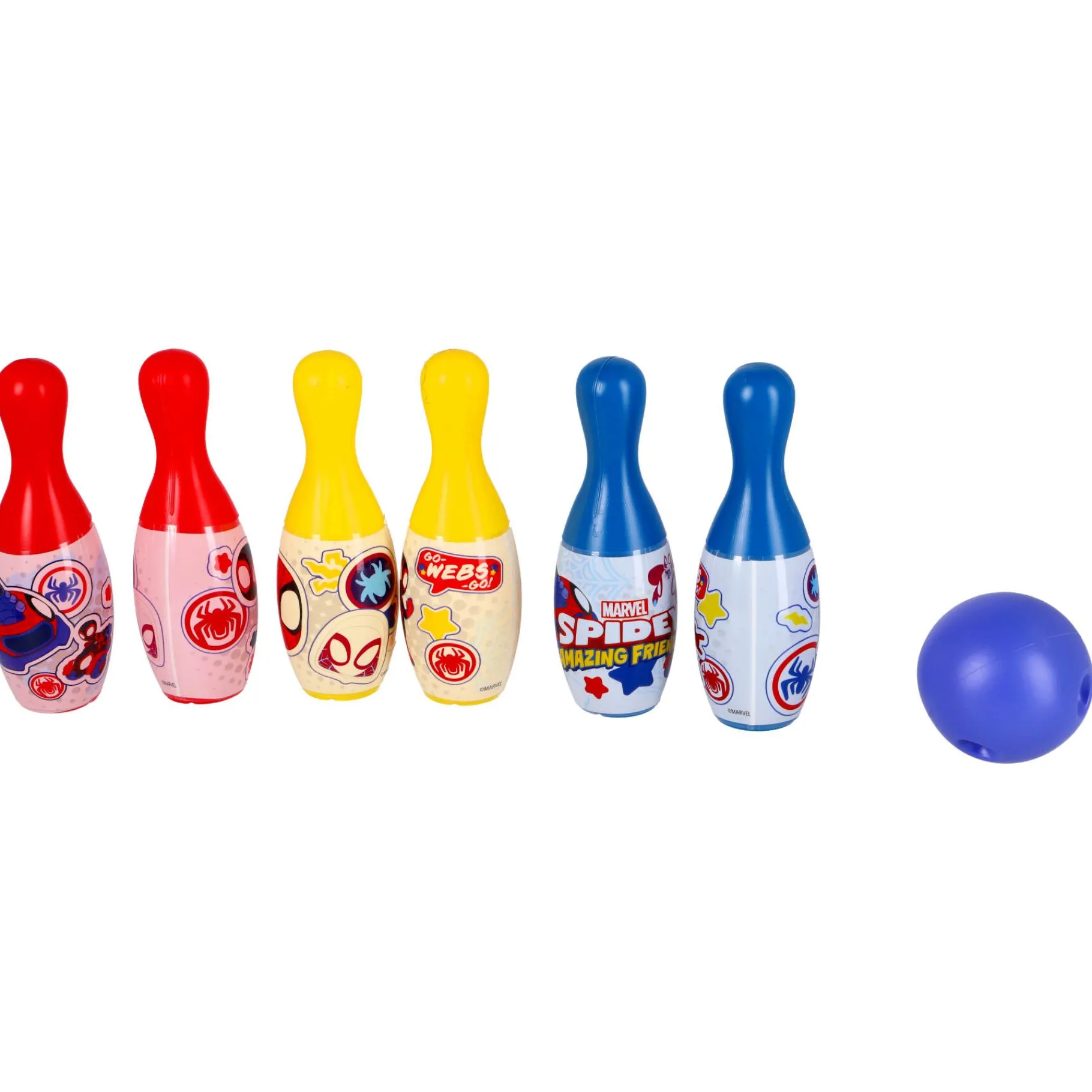 Kegelspel|Buitenspellen> Spidey And Friends kegelspel 6 pinnen en bal