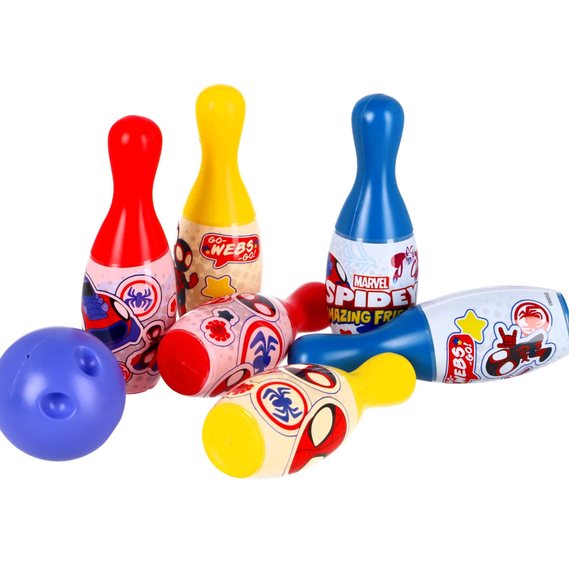 Kegelspel|Buitenspellen> Spidey And Friends kegelspel 6 pinnen en bal