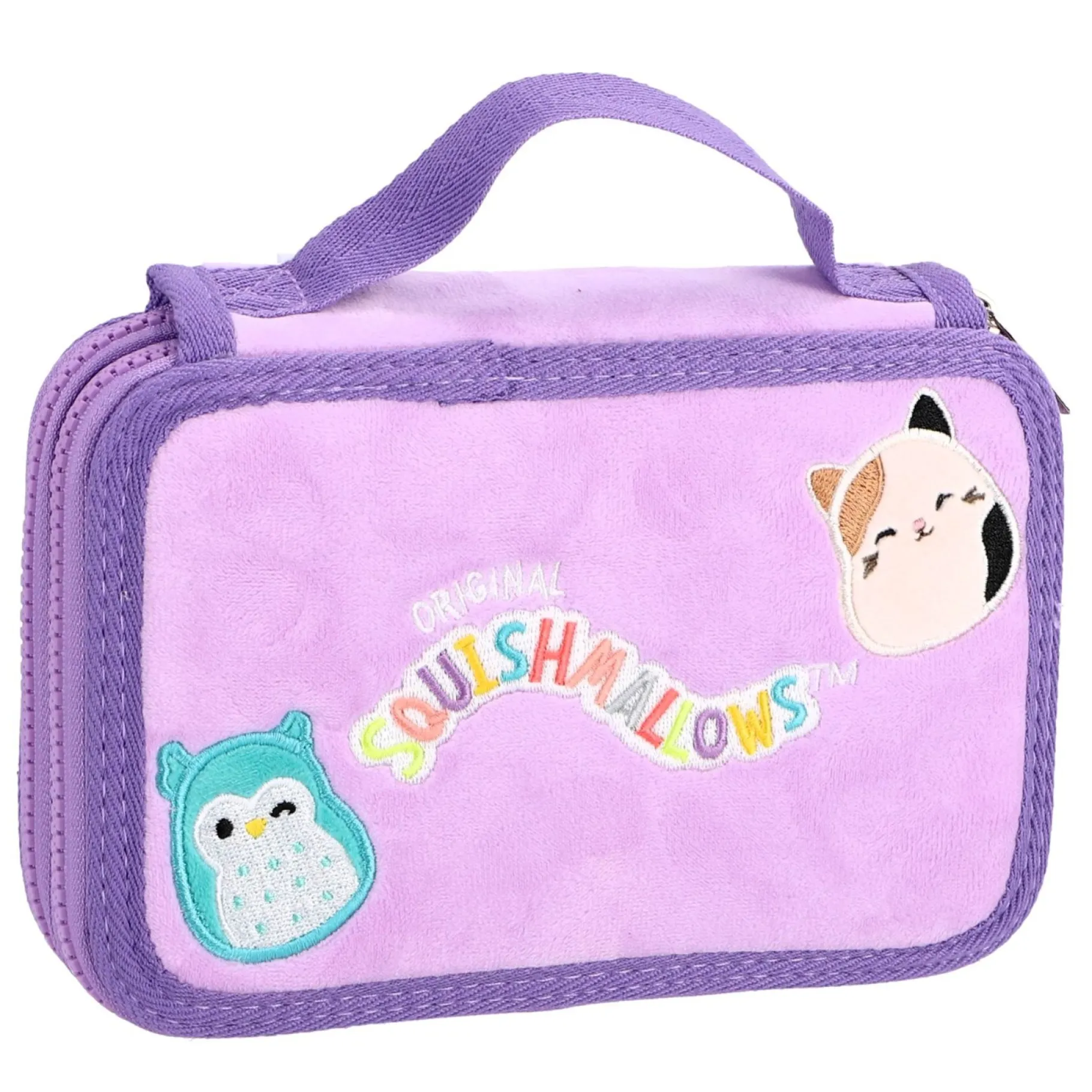 Schrijfwaren|Meisjes>Squishmallows Gevulde Etui Paars