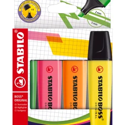 Schrijfwaren>Stabilo Boss original markeerstift 4 stuks