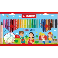 Tekenen / Kleuren>Stabilo Cappi Etui 24 Stuks