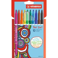 Tekenen / Kleuren>Stabilo trio viltstiften 10 stuks