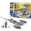 Actiefiguren|Jongens> Star Wars 10cm Epic Hero Series N1 Starfighter With Mando & Grogu