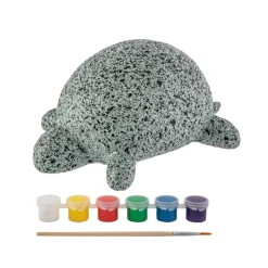 Verven / Schilderen> Stenen schildpad schilderen 8 delig 12 cm