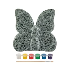 Verven / Schilderen> Stenen vlinder schilderen 8 delig 12 cm
