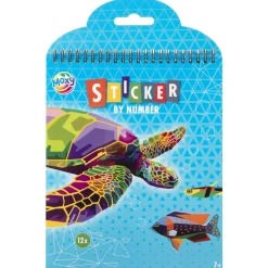 Kleurboeken> Sticker op Nummer Boek 12 Designs 2 Assorti 24x 20