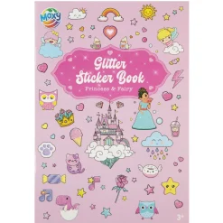 Stickers> Stickerboek Glitter A5 8 Pagina's Assorti