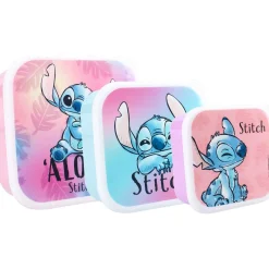 Schoolbekers En Broodtrommels>Disney Stitch Snackbox 3 In 1 Fresh Bites