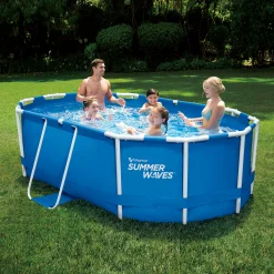 Zwemmen En Waterspeelgoed|Zwembaden>Summer Waves Zwembad Active Oval Frame 300 X 200 X 84 cm + filterpomp