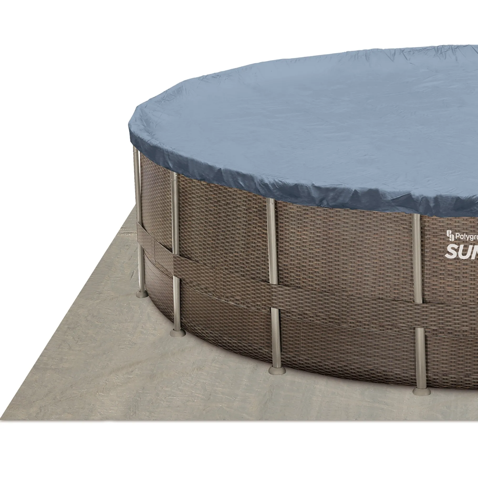 Zwemmen En Waterspeelgoed|Zwembaden>Summer Waves Zwembad Elite Frame 427 x 107 cm Dark Double Rattan + filterpomp