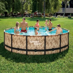 Zwemmen En Waterspeelgoed|Zwembaden>Summer Waves Zwembad Elite Frame 427 X 107 cm Light Oak