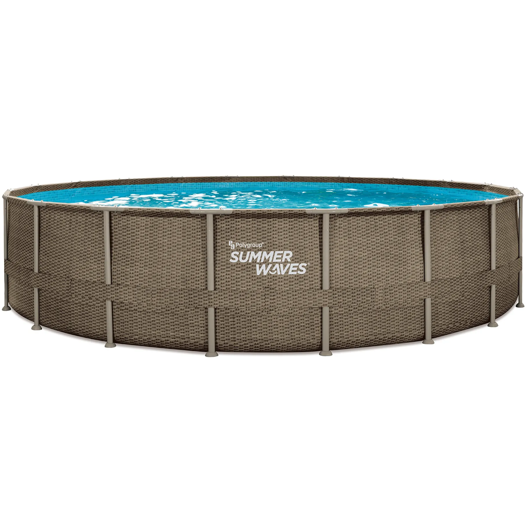 Zwembaden|Zwemmen En Waterspeelgoed>Summer Waves Zwembad Elite Frame 610 X 122 cm Dark Triple Basketweave + filterpomp