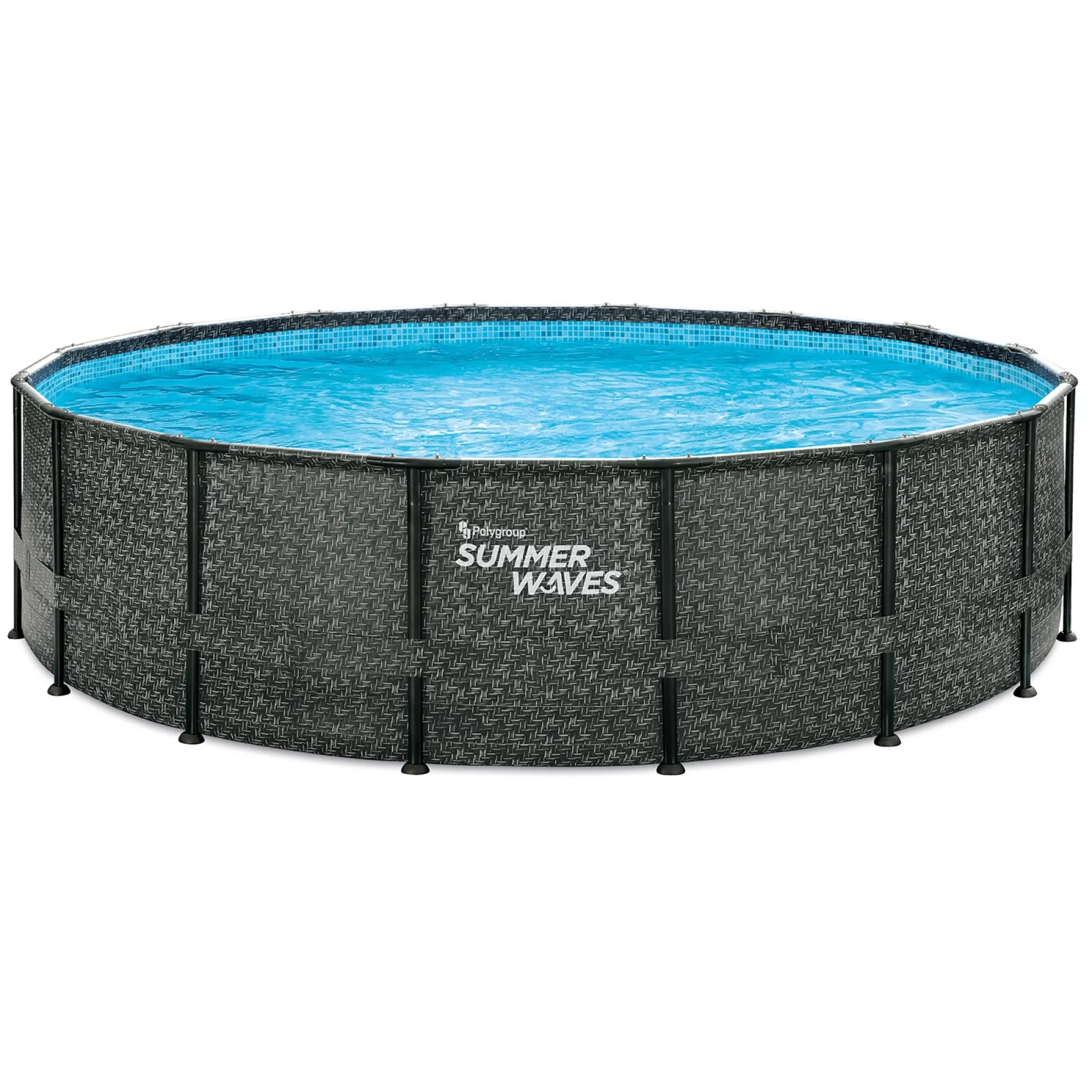 Zwemmen En Waterspeelgoed|Zwembaden>Summer Waves Zwembad Elite Frame 488 X 122 cm Dark Herringbone + filterpomp