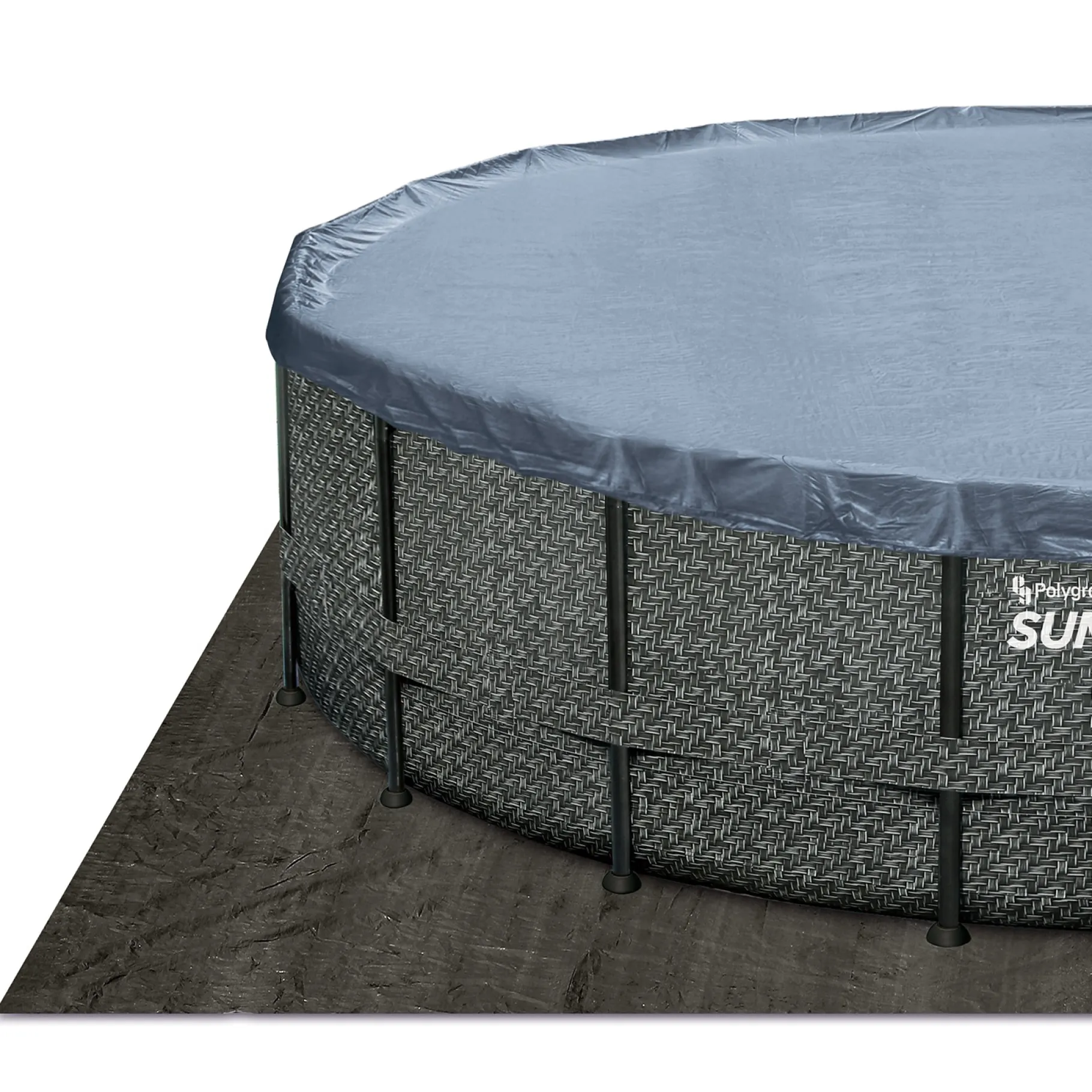 Zwemmen En Waterspeelgoed|Zwembaden>Summer Waves Zwembad Elite Frame 488 X 122 cm Dark Herringbone + filterpomp