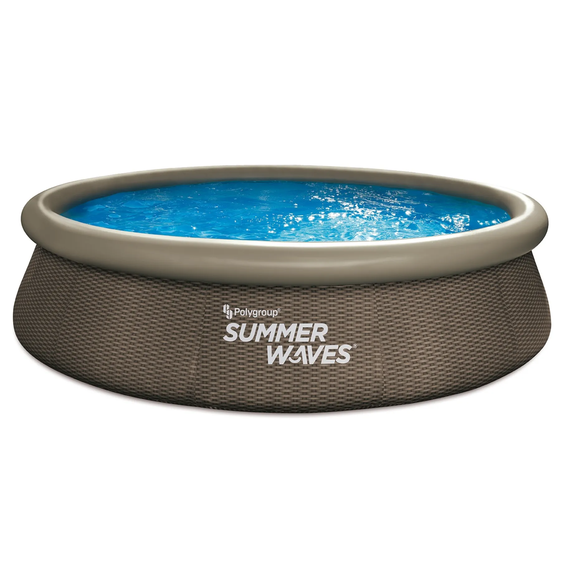 Zwemmen En Waterspeelgoed|Zwembaden>Summer Waves Zwembad Quick Set 366 X 76 cm Dark Double Rattan + filterpomp