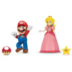 Speelfiguren> Super Mario figuren mario & peach 10 cm 2-pack