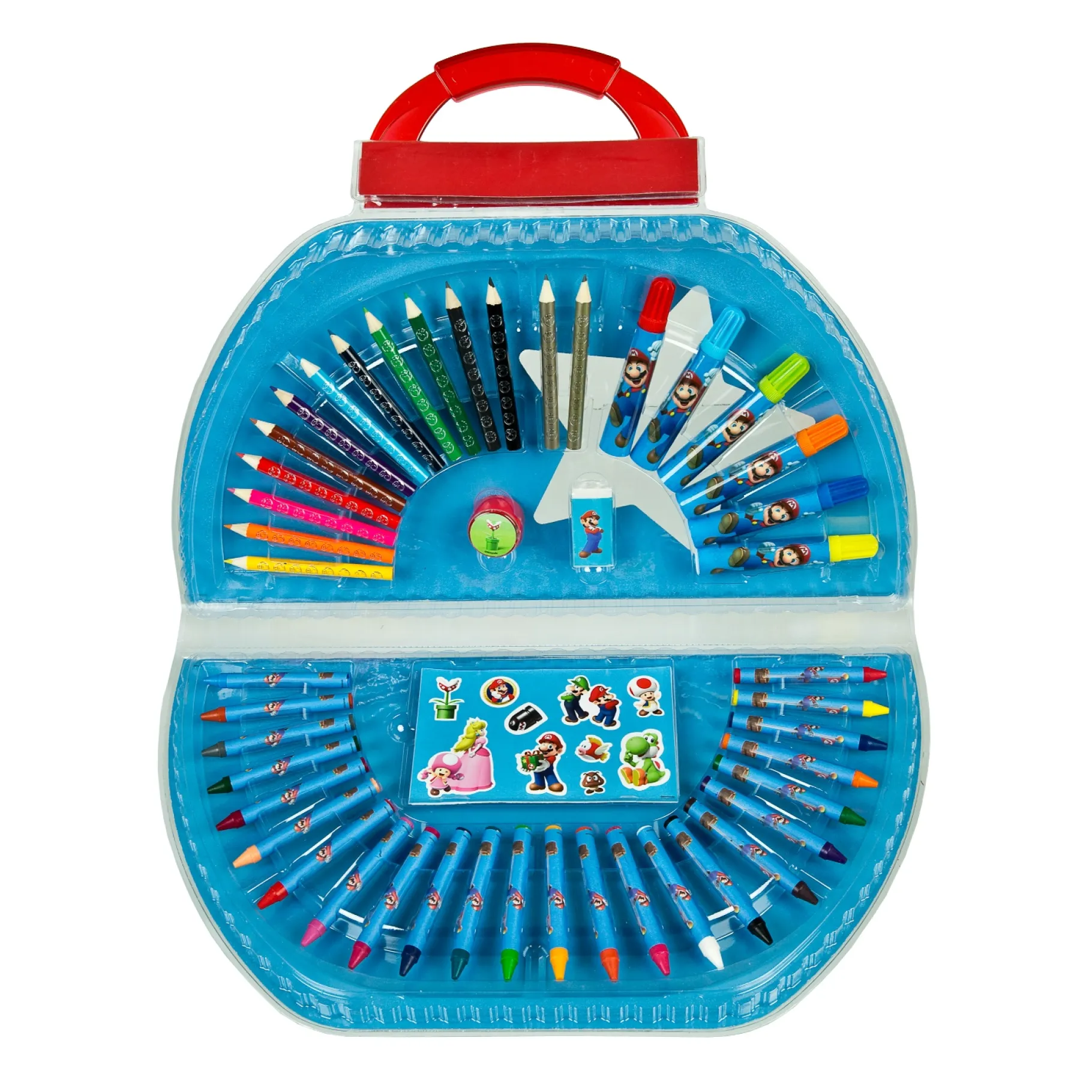 Tekenen / Kleuren> Super Mario Kleurkoffer 51-delig