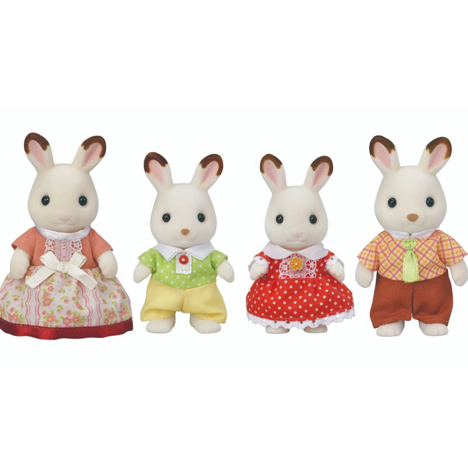 Speelfiguren|Meisjes>Epoch Sylvanian Families 5655 Chocolade Konijn Familie