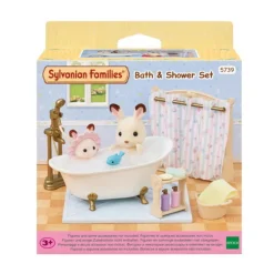 Poppenbadjes En Badaccessoires>Epoch Sylvanian Families Bad & Douche Set