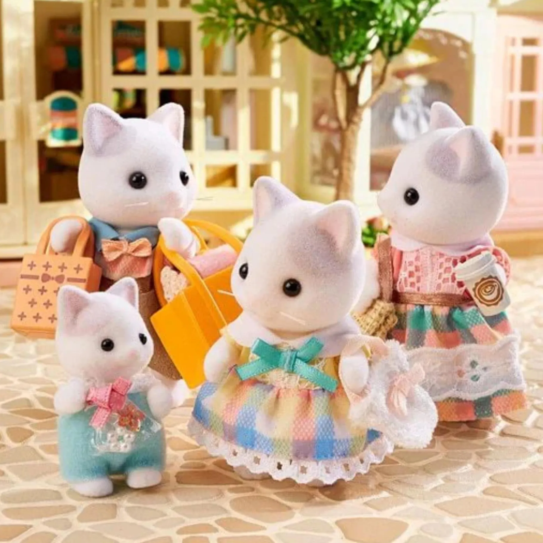 Speelfiguren|Meisjes>Epoch Sylvanian Families Familie Latte Kat
