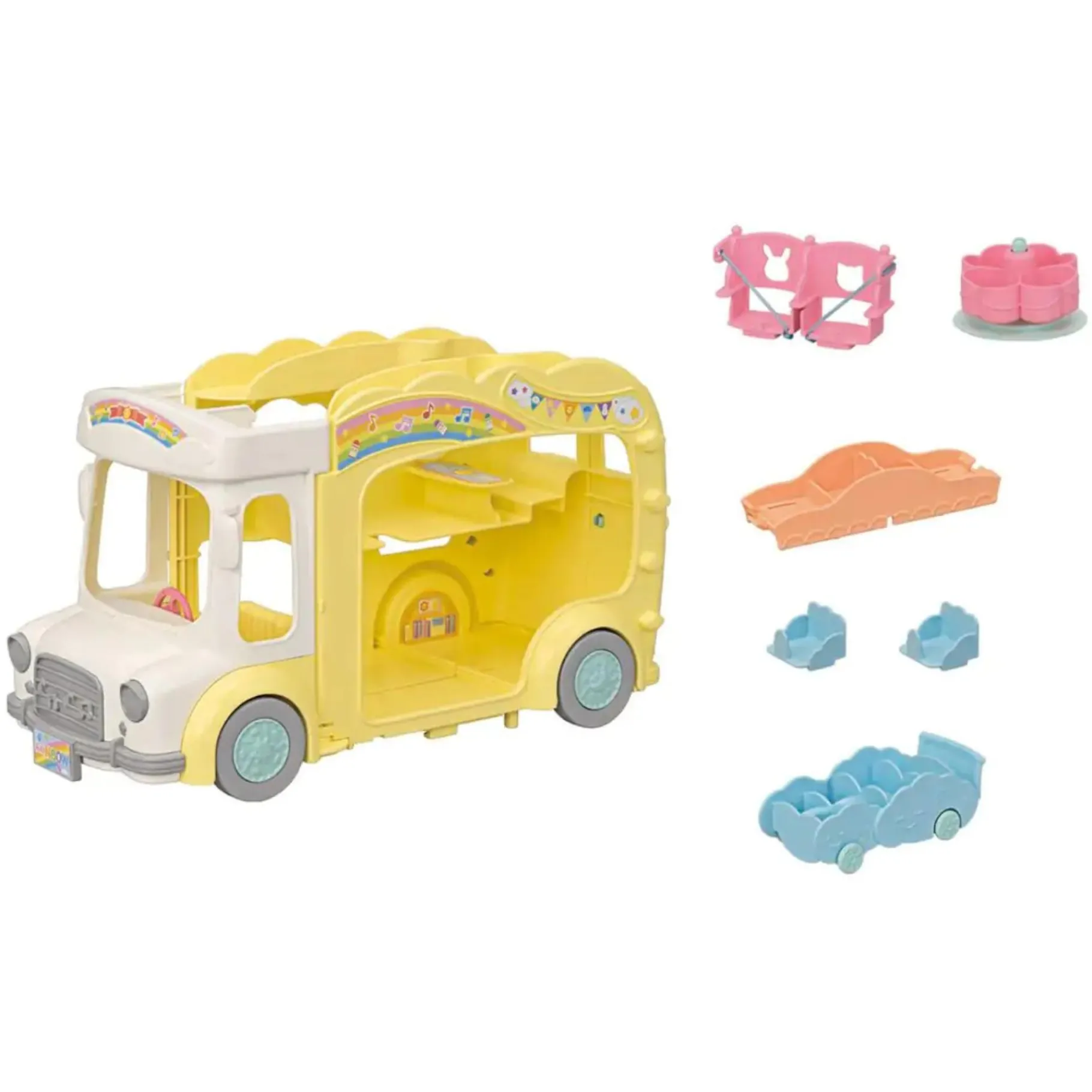 Poppenwagens> Sylvanian Families Regenboog Babybus
