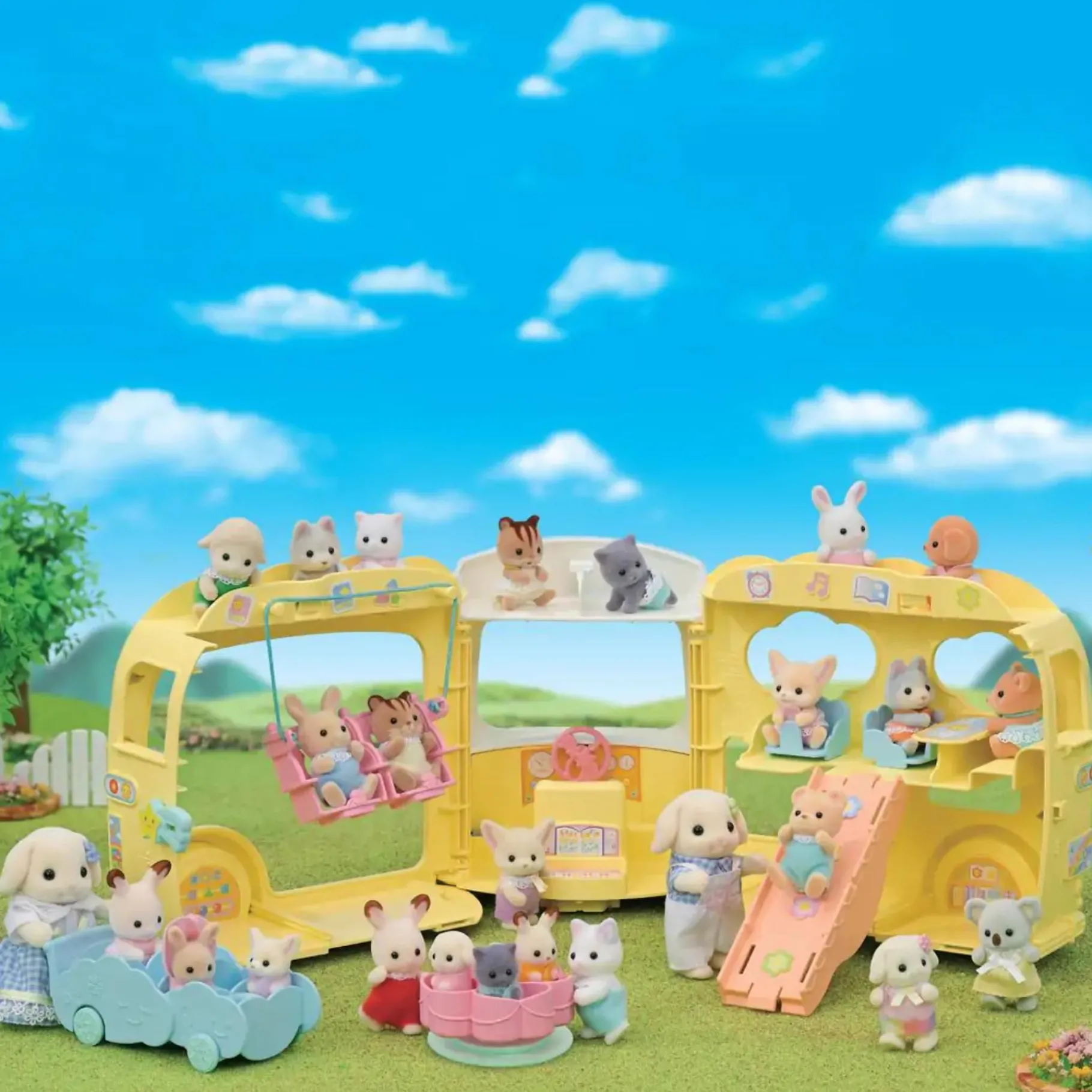 Poppenwagens> Sylvanian Families Regenboog Babybus