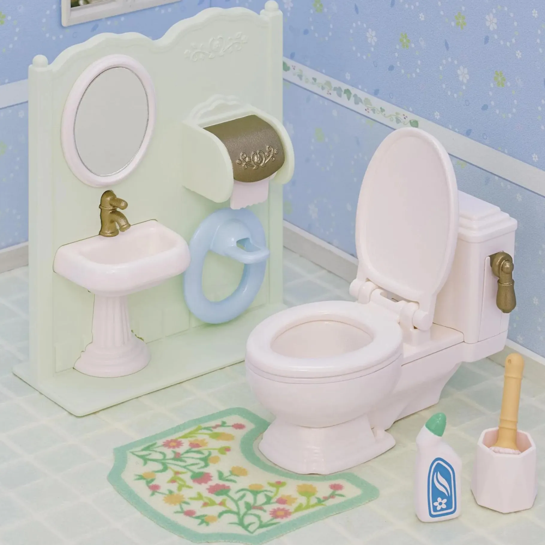 Poppenbadjes En Badaccessoires>Epoch Sylvanian Families Toilet Set