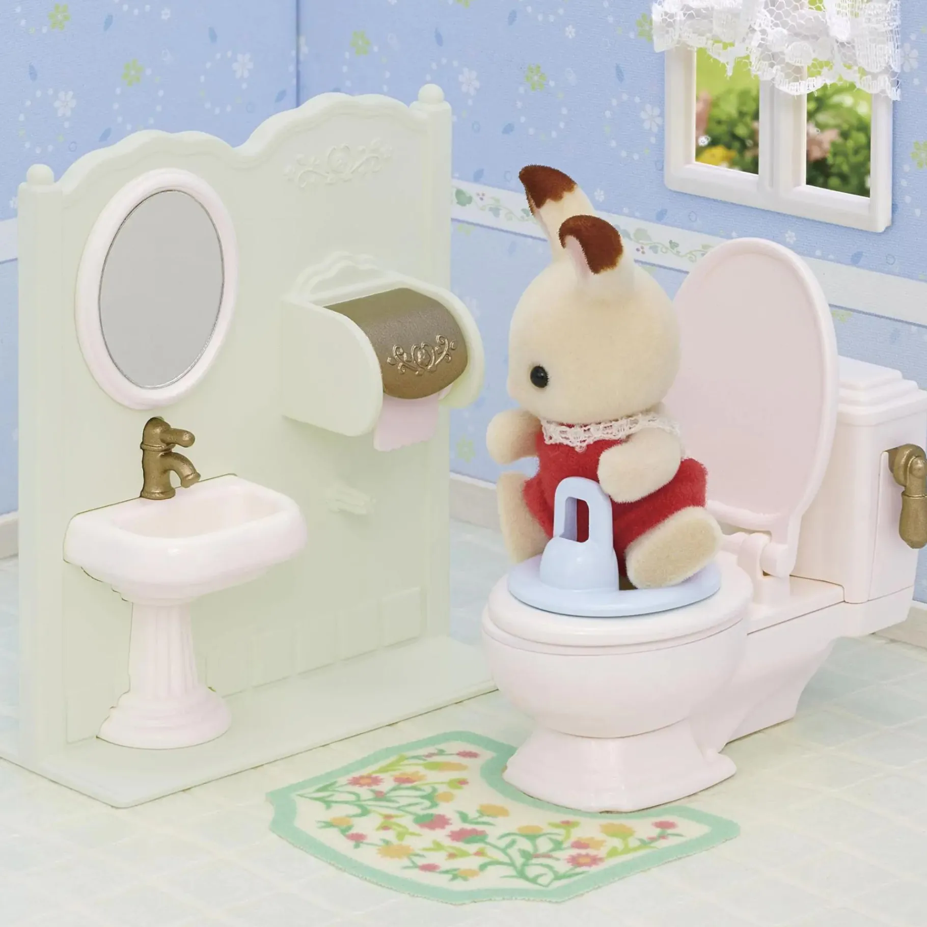 Poppenbadjes En Badaccessoires>Epoch Sylvanian Families Toilet Set