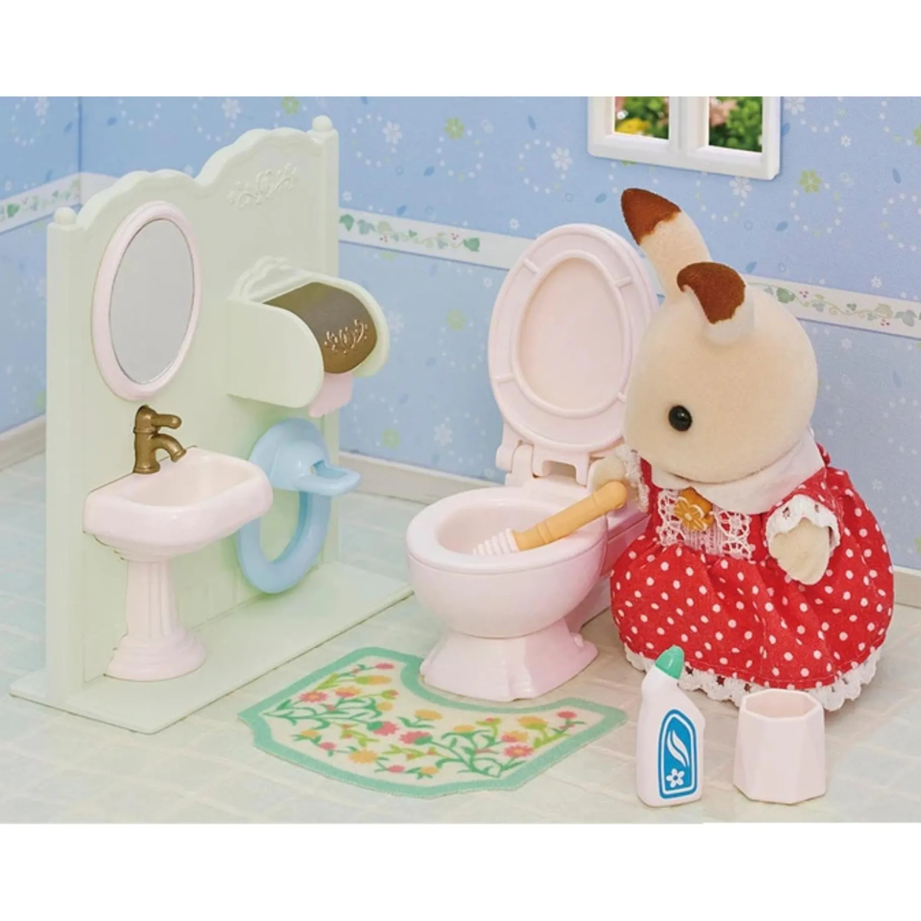 Poppenbadjes En Badaccessoires>Epoch Sylvanian Families Toilet Set