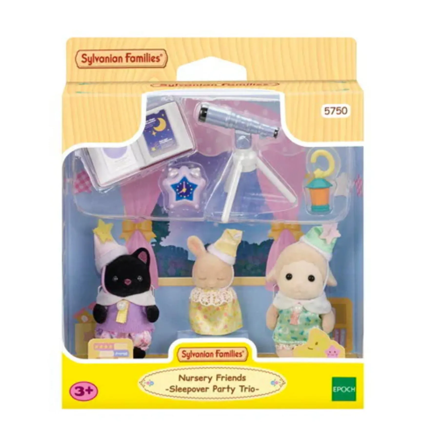 Jongens>Epoch Sylvanian Families Trio Peutervriendjes Pyjama Party