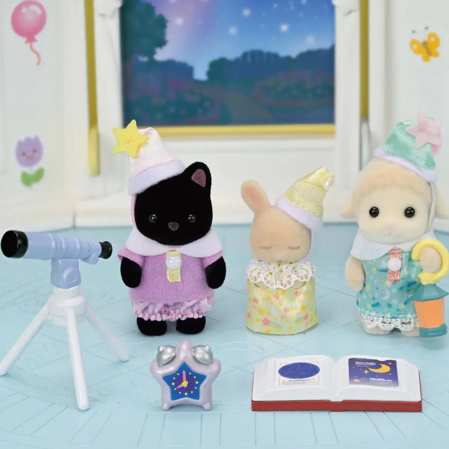 Jongens>Epoch Sylvanian Families Trio Peutervriendjes Pyjama Party