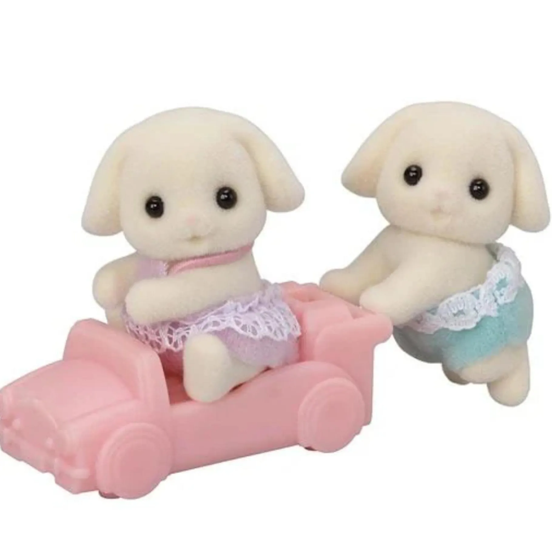 Speelfiguren|Meisjes>Epoch Sylvanian Families Tweeling Bloemen Hangoor Konijn