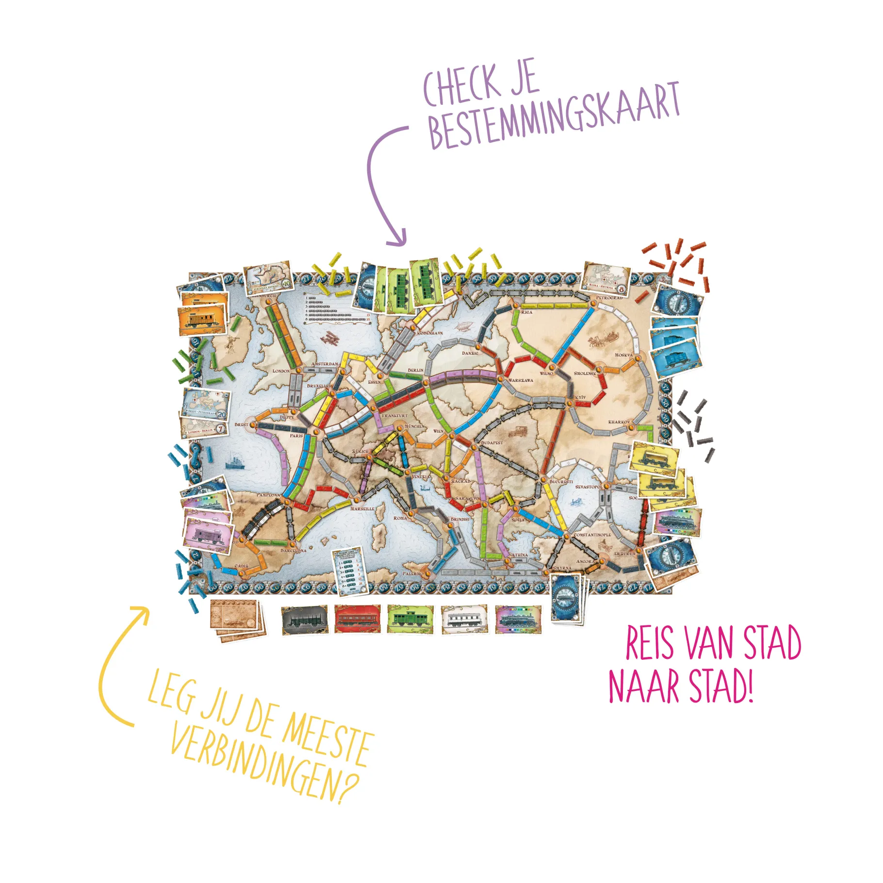 Bordspellen>Days Of Wonder Ticket To Ride Europe - Bordspel