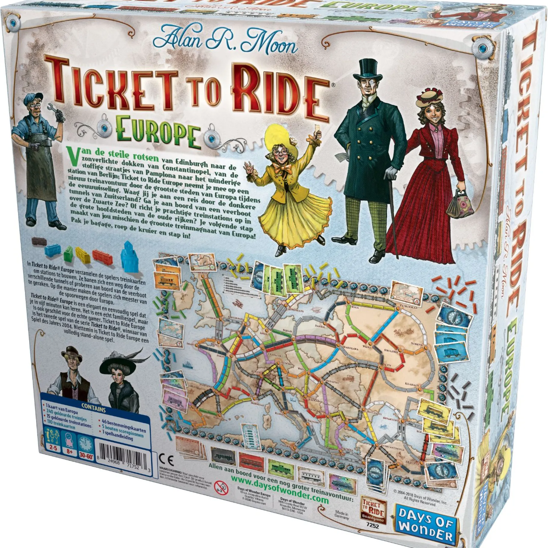 Bordspellen>Days Of Wonder Ticket To Ride Europe - Bordspel