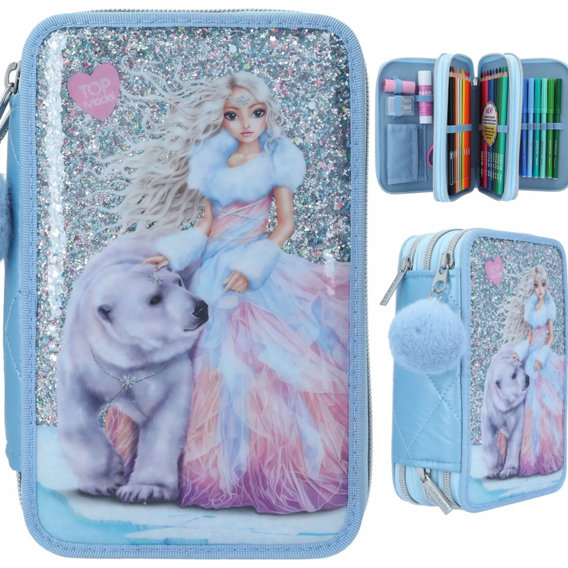 Tekenen / Kleuren>Depesche TOPModel 3-Vaks Etui Gevuld Iceworld