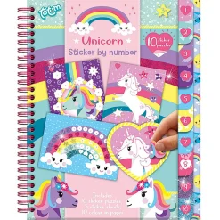 Stickers>Totum Sticker By Number Boek Unicorn