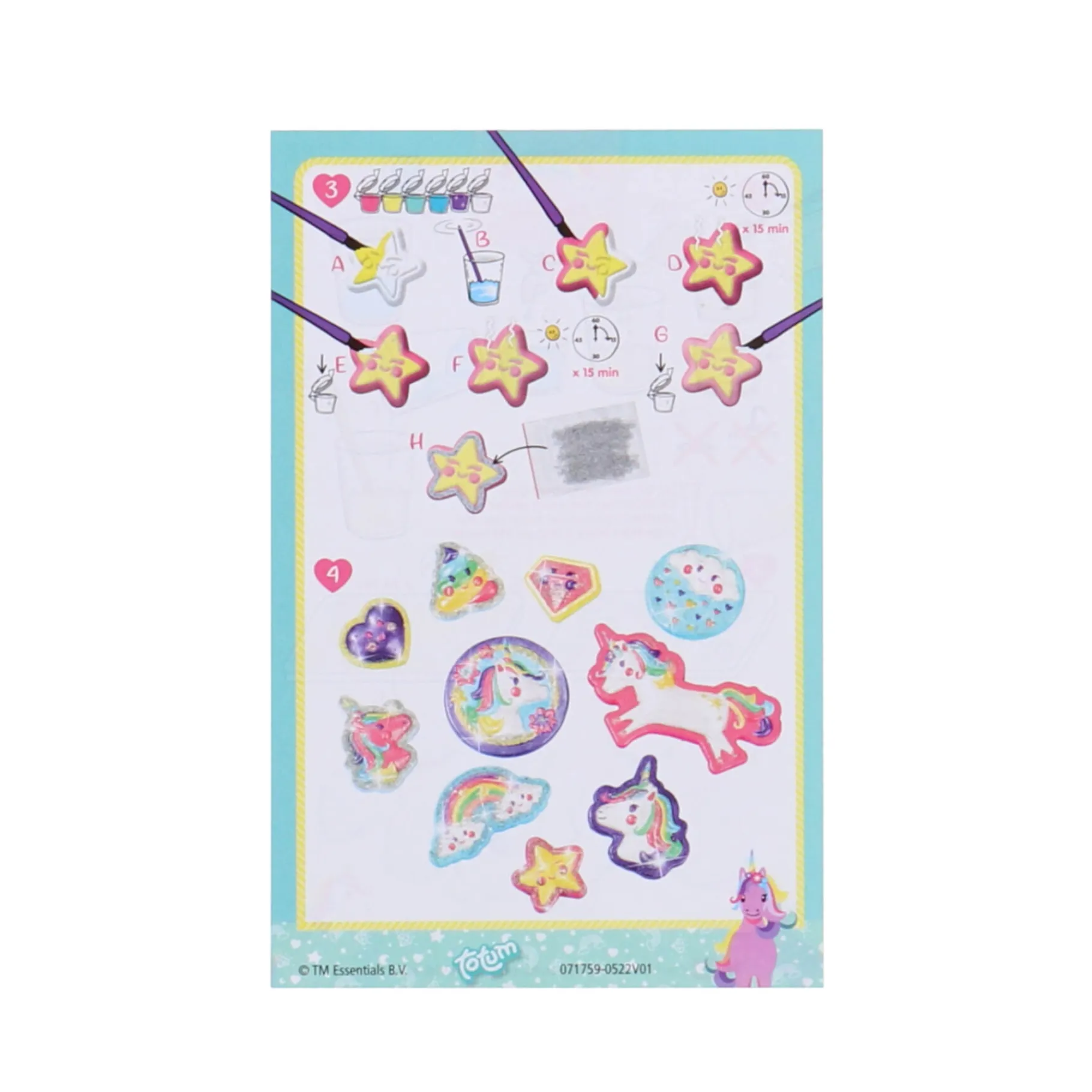 Gips>Totum unicorn glittergips en verfset