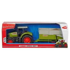 Boerderij|Jongens>Dickie Tractor CLAAS Ares Met Aanhanger