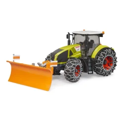 Auto's|Jongens>Bruder Tractor Claas Axion 950 met sneeuwkettingen en  ploegblad
