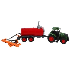 Auto's></noscript> Tractor met giertank kids globe 49 cm groen/rood